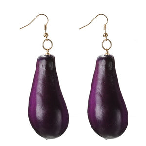 Tasty Eggplant Earrings